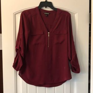 Maroon express blouse
